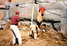 Helitech professional service work for helical pier installation