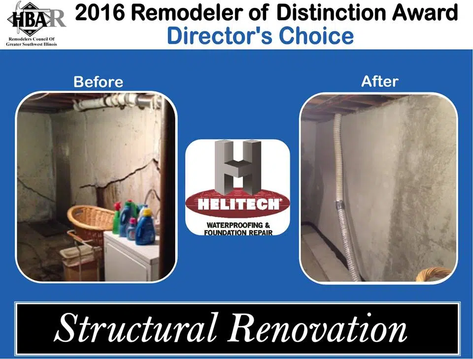 Helitech professional service work for basement repair