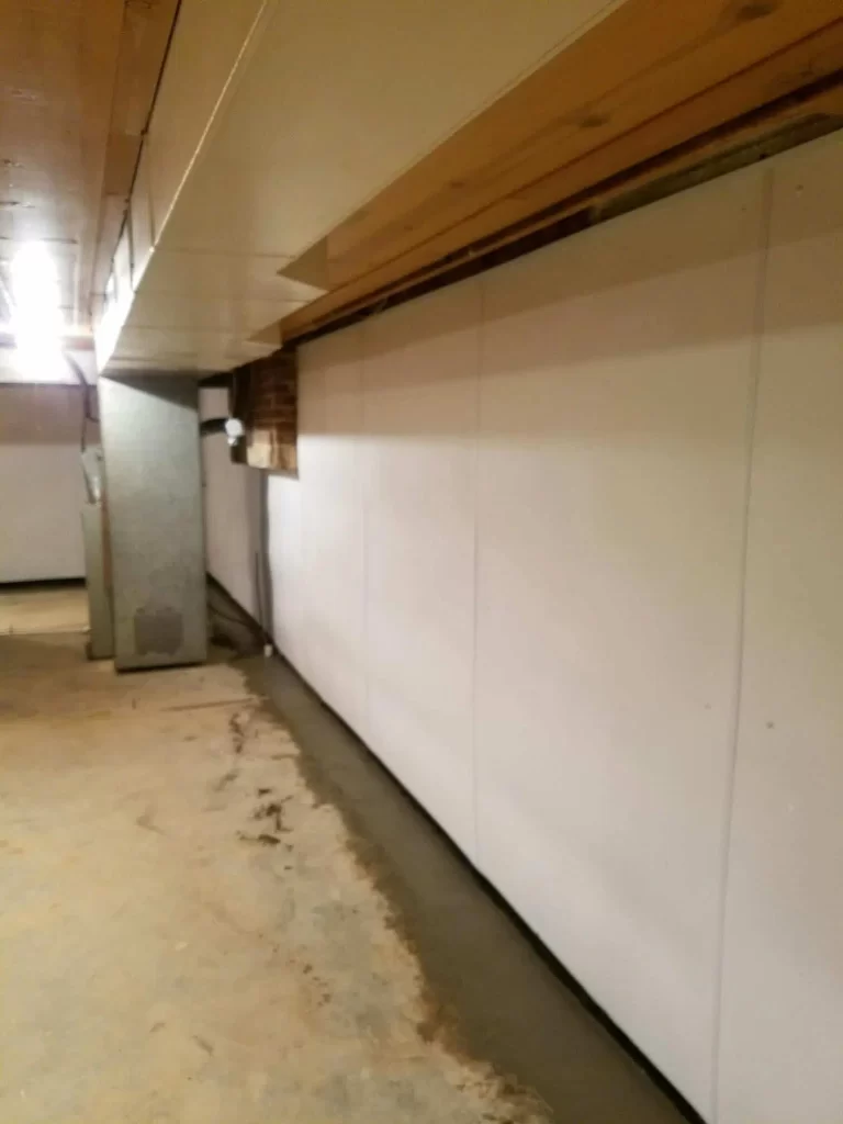 Helitech foundation after repair completion for basement repair