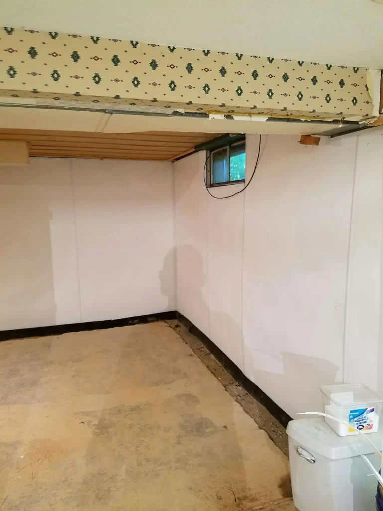 Helitech foundation after repair completion for basement repair