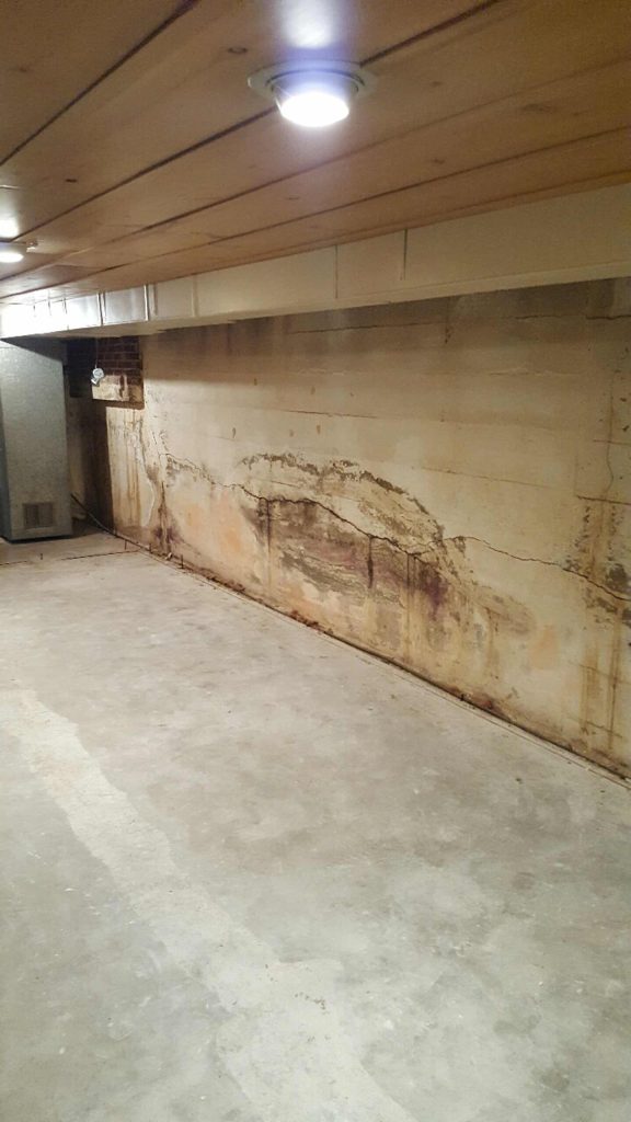 Helitech foundation before repair work for basement repair