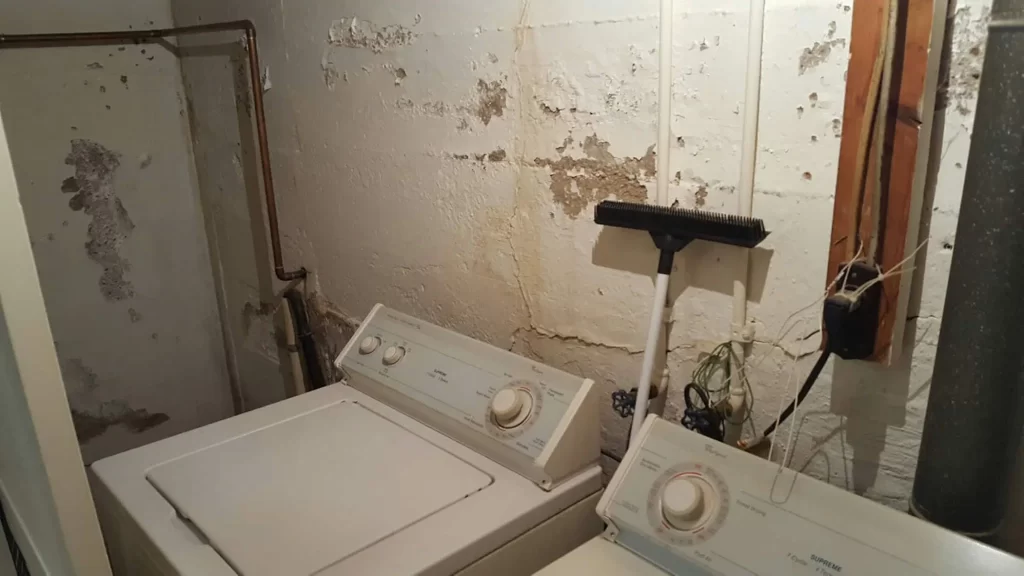 Helitech foundation before repair work for basement repair