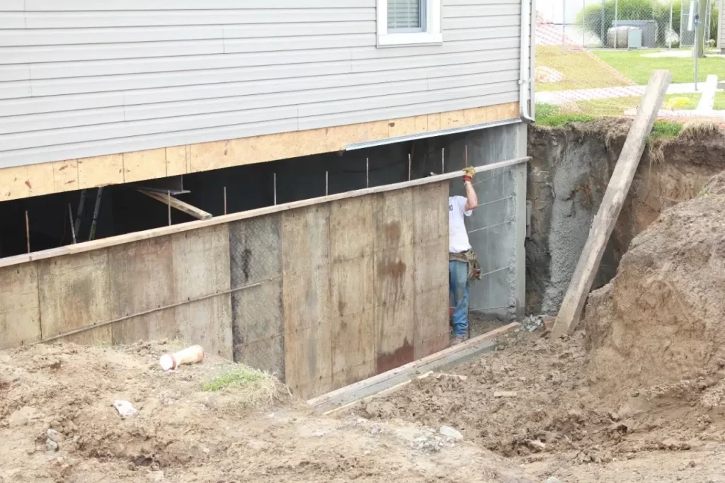Helitech basement waterproofing work for waterproofing