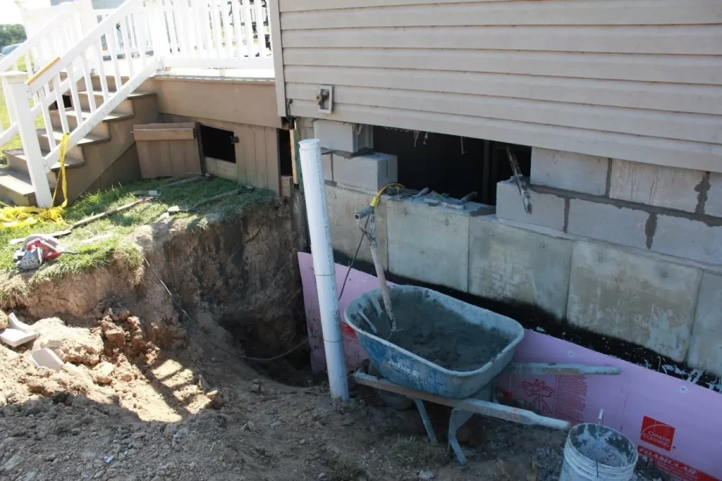 Helitech basement waterproofing work for waterproofing