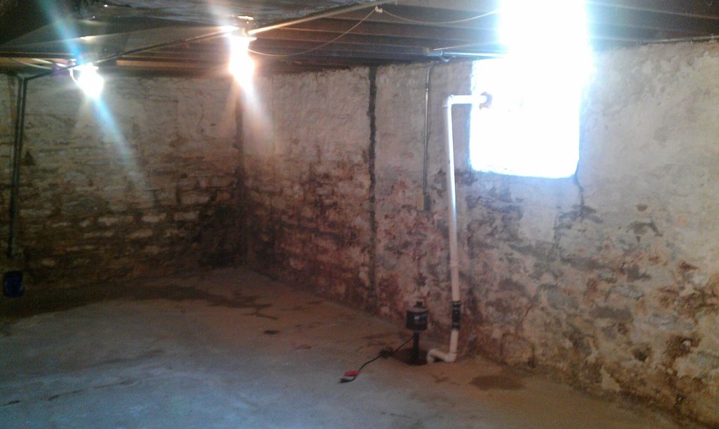 Helitech basement waterproofing system for waterproofing in Davenport, IA