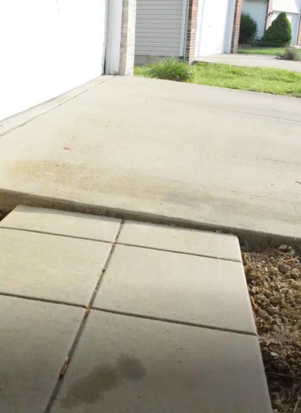 concrete path and driveway