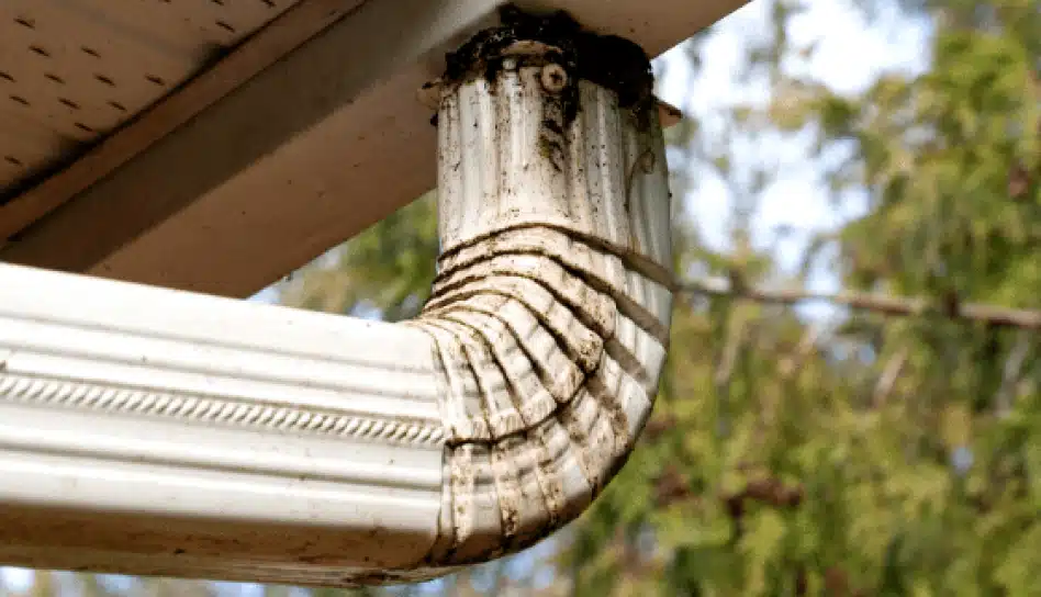 Old, worn out gutters that need to be replaced