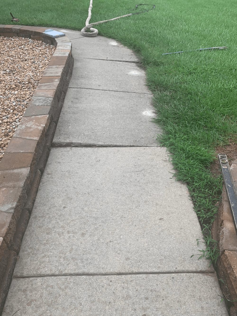 unlevel concrete