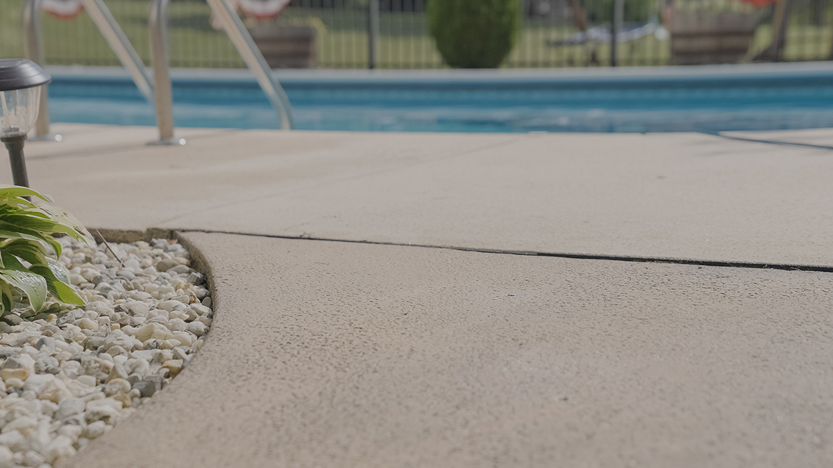 poolside concrete patio