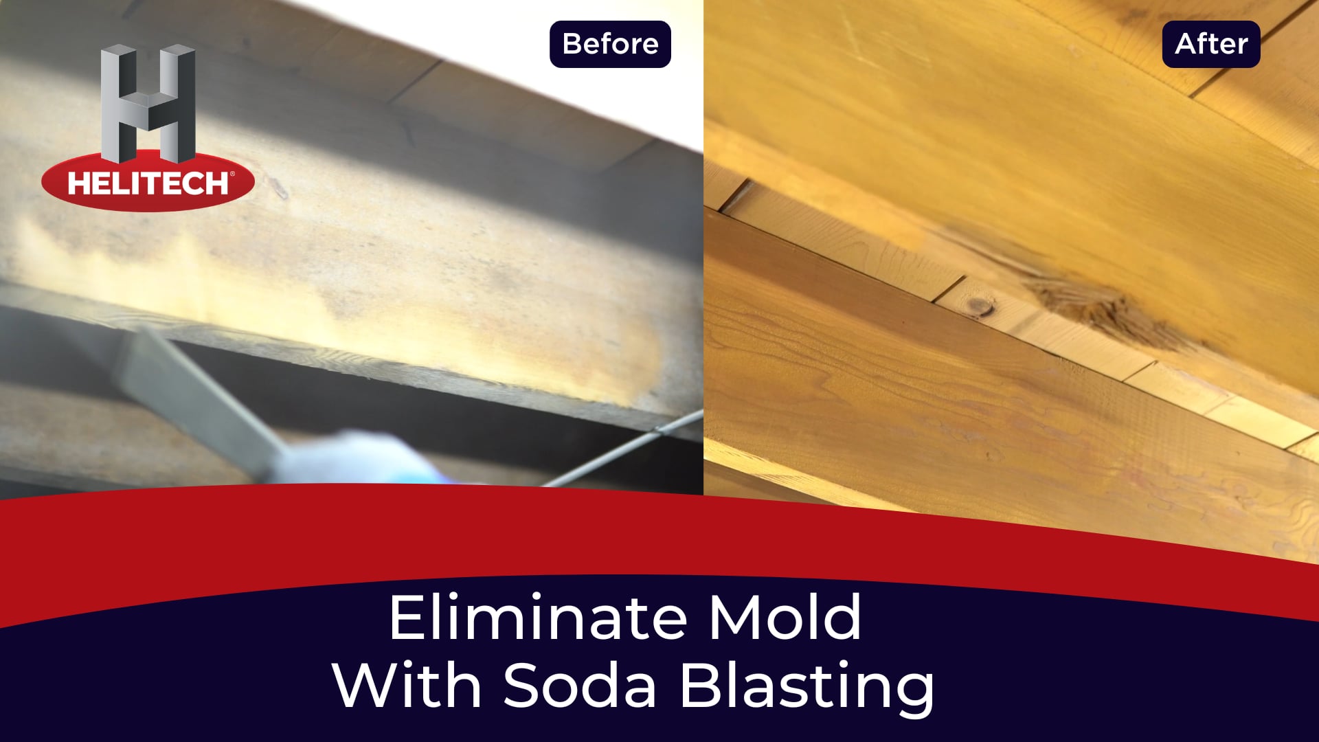 Eliminate mold with soda blasting